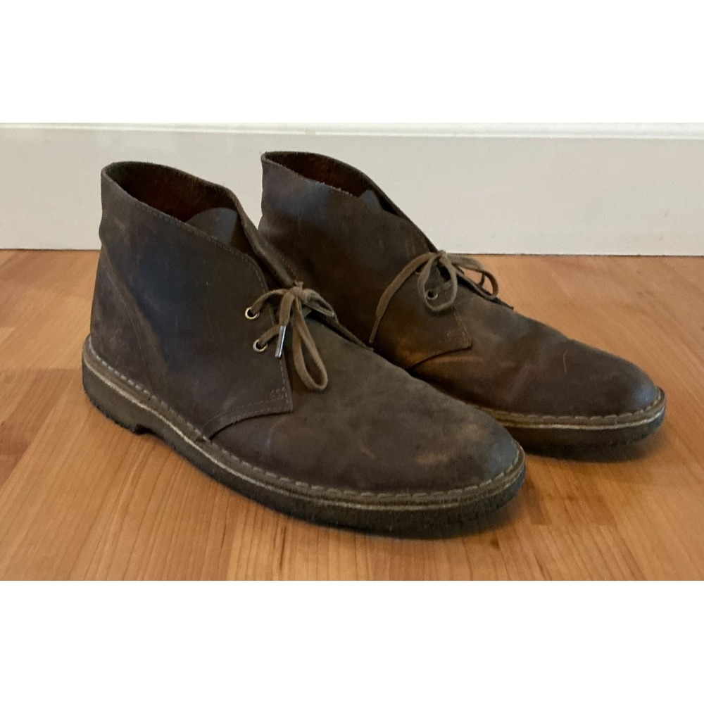 Clarks Originals Desert Boots Mens‎ 9 Brown Leather Crepe Sole Chukka Shoes